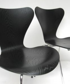 Vlinderstoel 2x Arne Jacobsen Zwart Lazuur-5