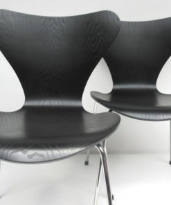 Vlinderstoel 2x Arne Jacobsen Zwart Lazuur-6
